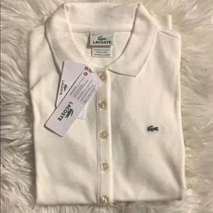 Women Lacoste Cotton Pique Stretch Polo